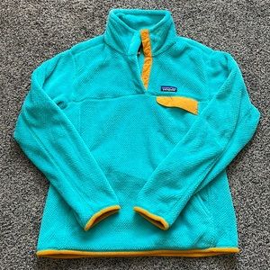 Patagonia Pullover Womens Size Large Blue/Yellow